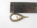 10K Victorian Filigree Carved Cameo with Old Cut Diamond Accent For Repair - Just Stuff I Sell