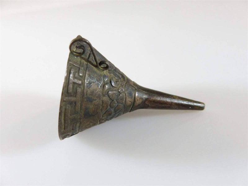 925 Eagle 23 Mexico Greek Key and Pansy Motif Victorian Revival Perfume Funnel - Just Stuff I Sell