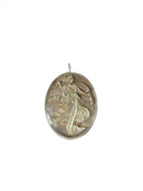 Antique Carved Shell Grand Tour Souvenir Brooch/Pendant 800 Silver product image for Just Stuff I Sell, clear front view, neutral background, original listing photo, optimized descriptive alt text, centered composition