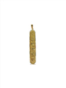 Egyptian Hieroglyph Cartouche Brittany 14K Solid Yellow Gold 2 1/4" 2.8 Grams - Just Stuff I Sell