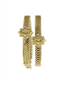 Matched Pair of Victorian 10K Gold Filled Bridal Slide Bracelets Circa 1870's - Just Stuff I Sell