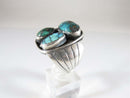Antique Sterling Silver 3 Turquoise Handmade Men's Biker Ring Size 12 - Just Stuff I Sell