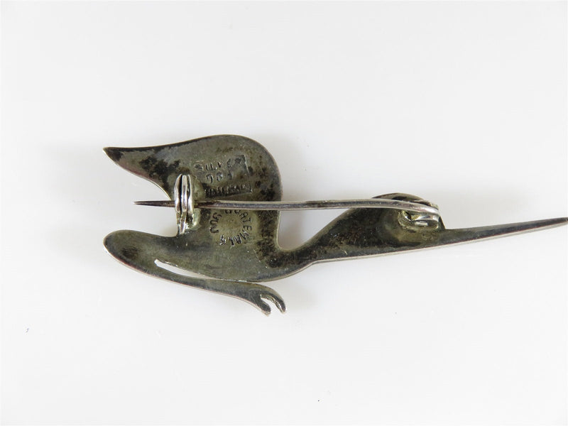 Vintage Estate 900 Silver & Gold Accented Guatemala Bird Brooch - Just Stuff I Sell