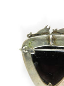 Vintage Sterling VH Vernon Haskie Bull Bear Onyx Navajo Brooch Pin Pendant - Just Stuff I Sell