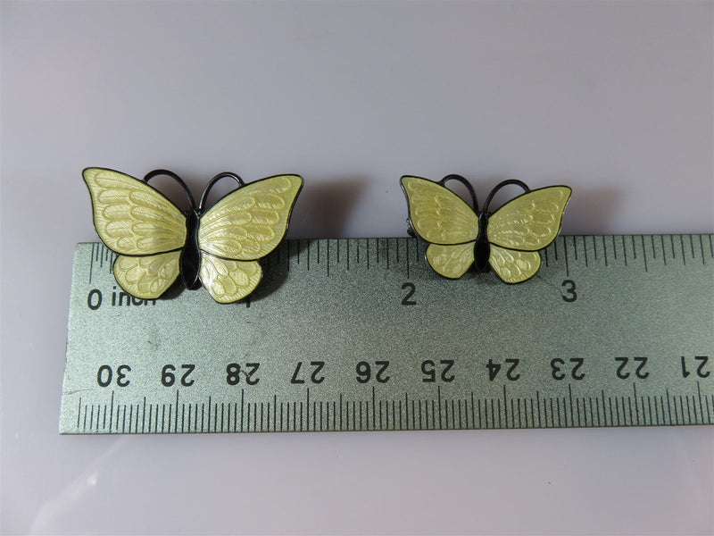 Vintage Volmer Bahner Sterling Denmark Enamel Butterfly Pins Scandinavian Pins - Just Stuff I Sell