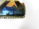 Artisan Hand Painted Shell Brooch of London Bridge Signed K.M. 96, Outstanding! - Just Stuff I Sell