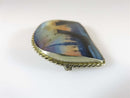 Artisan Hand Painted Shell Brooch of London Bridge Signed K.M. 96, Outstanding! - Just Stuff I Sell