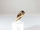 Antique 14K Blood Red Garnet Solitaire Belcher Set Men's Ring Size 9 1/2 - Just Stuff I Sell
