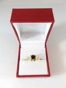 Antique 14K Blood Red Garnet Solitaire Belcher Set Men's Ring Size 9 1/2 - Just Stuff I Sell