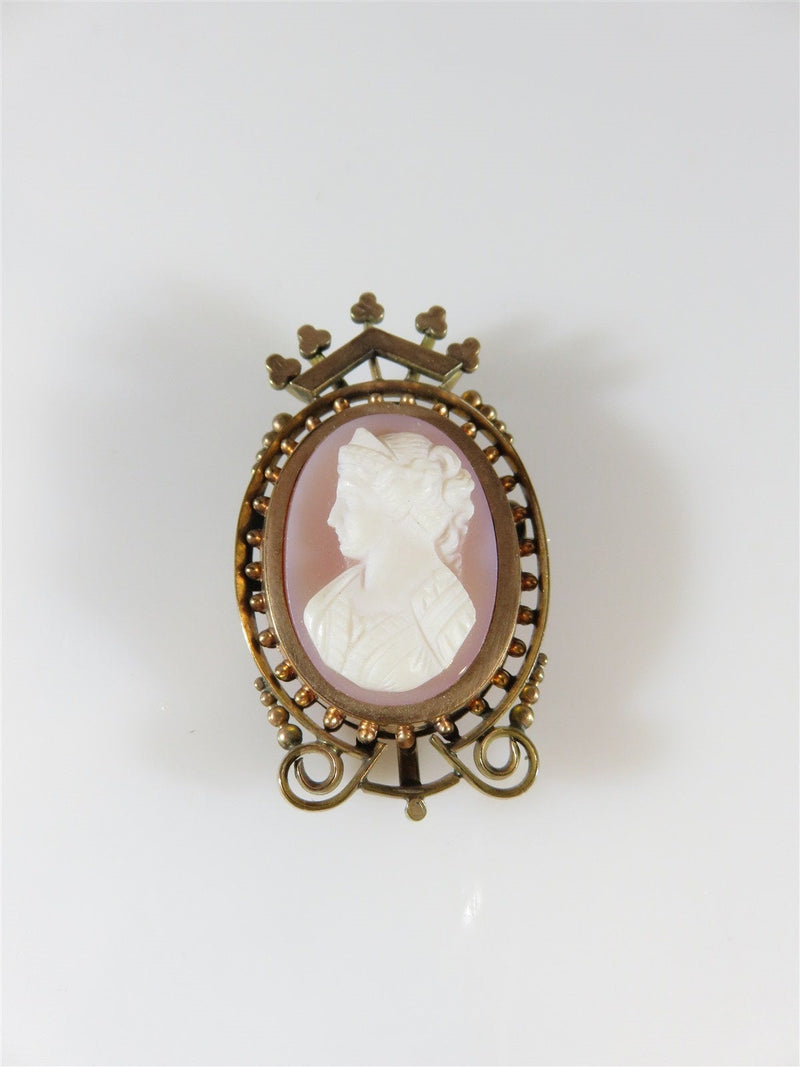 Women's Gold Filled Victorian Era Cameo Pendant, Brooch, Pendant Watch Brooch - Just Stuff I Sell