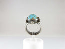Fabulous Native American Natural Blue Gem Turquoise Cabochon Turtle Ring - Just Stuff I Sell