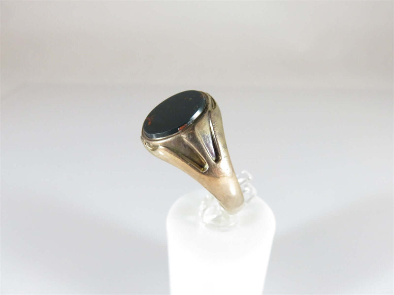 Circa 1884 9K Bloodstone Men's Solitaire Ring Size 9.75 CG&S London K - Just Stuff I Sell