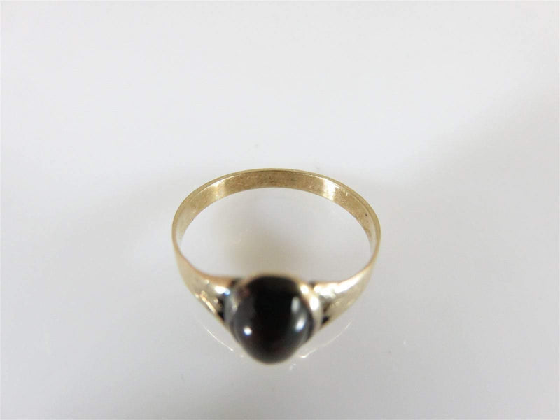 Antique Victorian Cabochon Bloodstone 10K Gold Children's Ring Size 2 1/2 - Just Stuff I Sell