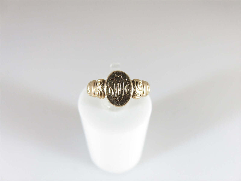 Antique Rosy Yellow 10K Gold Children's KWC Initials Ring Size 3.25 - Just Stuff I Sell