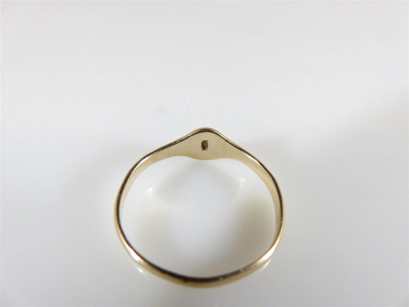 Antique 10K Gold Oval Initial "D" Ring Victorian Era Hallmarked Ring Size 4 - Just Stuff I Sell