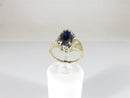 10K Gold Marquise Cut Blue Sapphire Cocktail Ring Size 6 1/2 - Just Stuff I Sell