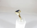 10K Gold Marquise Cut Blue Sapphire Cocktail Ring Size 6 1/2 - Just Stuff I Sell