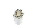 Vintique Opal Cluster Ring in 10K Gold Designer Signed Size 6.75 For Repair — For Restoration • 10K, Gold • Opal — front view