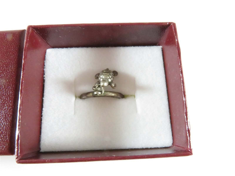 James Avery Sterling Silver Retired Turtle Charm Ring Size 5 Tarnished - Just Stuff I Sell