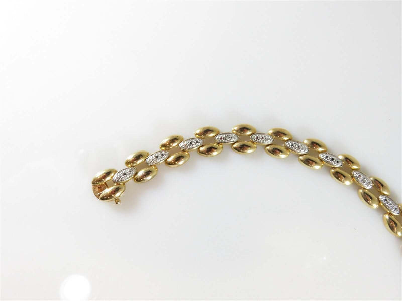 7" Gold Wash Sterling Silver Tennis Style Bracelet Hallmarked - Just Stuff I Sell