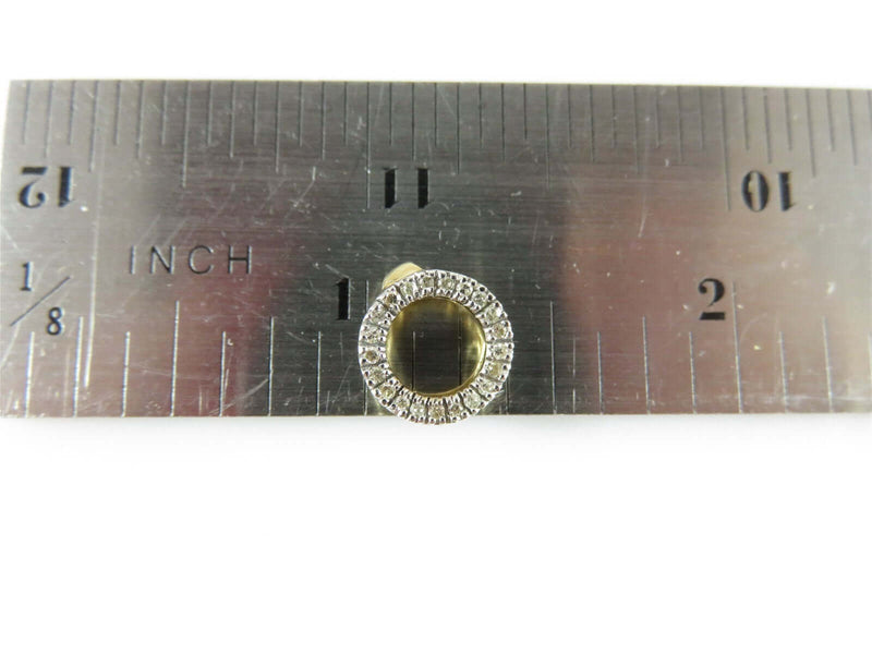 Designer EMA 10K 2.2mm Bale Round 20 Diamond Slide Pendant Yellow Gold - Just Stuff I Sell