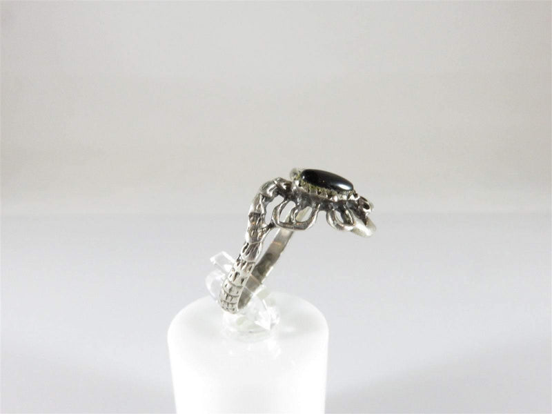 Scorpion Cabochon Onyx & Sterling Silver Ring Size 9.75 - Just Stuff I Sell