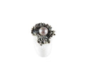 Vintage Designer Sterling Silver Pink Pearl Brutalist Ring Sz 6.75 & 7.7 Grams — Stunning Sterling • Sterling Silver, Silver