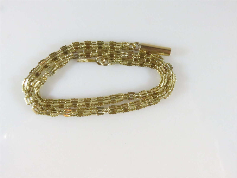 Antique Early Victorian 14K Yellow Gold Fancy Link 13" Necklace or Bracelet 9.6g - Just Stuff I Sell