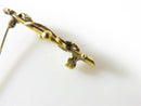 Antique Edwardian Victorian 9K Yellow Gold Seed Pearl Turquoise Bar Pin 1 1/2" - Just Stuff I Sell