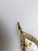 10K Victorian Filigree Carved Cameo with Old Cut Diamond Accent For Repair - Just Stuff I Sell