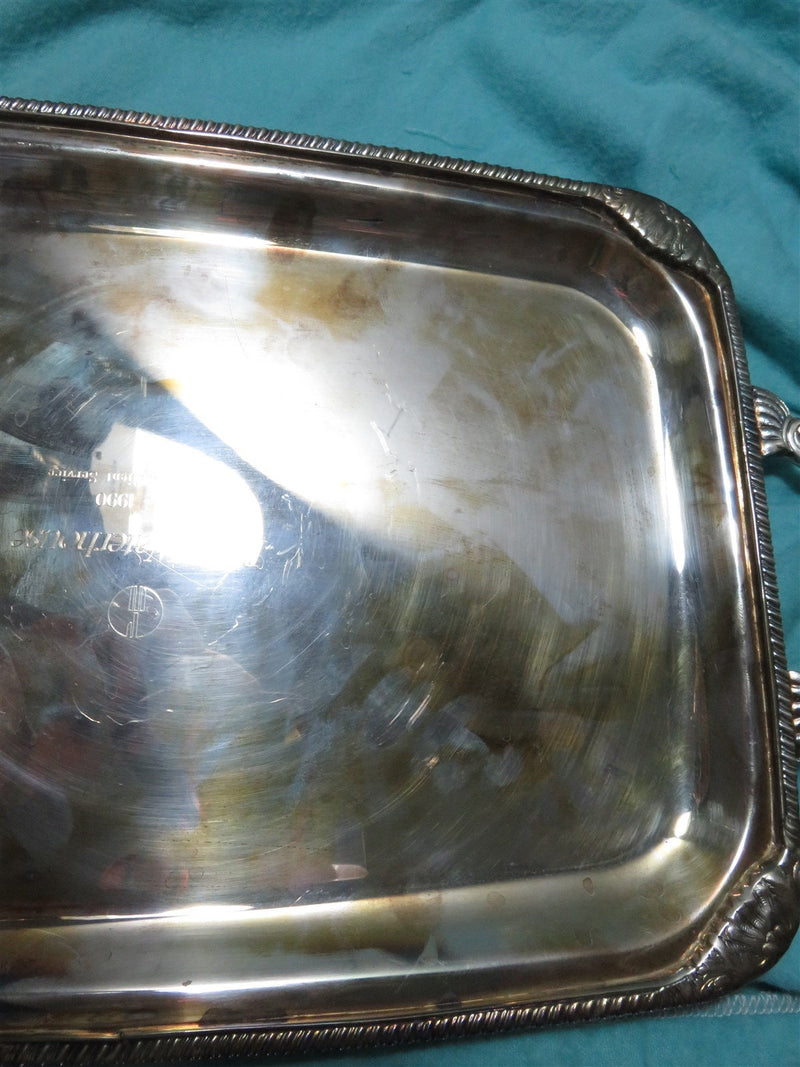 Tiffany & Co Serving Tray Price Waterhouse 1890-1990 Century of Client Service - Just Stuff I Sell