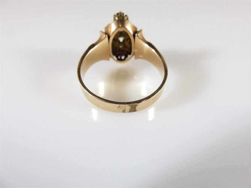 Antique 10K Rosy Yellow Gold Garnet & Pearl Victorian Wedding Ring Size 6 1/2 - Just Stuff I Sell
