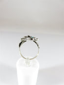 Stunning Navajo Floral Leaf Turquoise Ring Size 8 Herman Smith Pointer Ring - Just Stuff I Sell