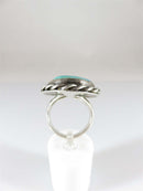 Dual Turquoise Men's Biker Ring Heavy 24.6 Gram Size 9 Pinky Statement Ring - Just Stuff I Sell