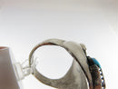 Vintage Dual Turquoise Sterling Silver Biker Ring Men's Size 12.75 24.4 grams - Just Stuff I Sell