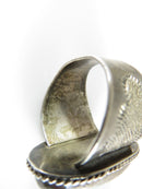 Men's Sterling Silver Turquoise Solitaire Statement Biker Ring Size 10.5 - Just Stuff I Sell