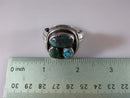 Antique Sterling Silver 3 Turquoise Handmade Men's Biker Ring Size 12 - Just Stuff I Sell
