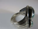 Antique Sterling Silver 3 Turquoise Handmade Men's Biker Ring Size 12 - Just Stuff I Sell