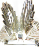 Fabulous Vintage Artisan Sterling Silver Butterfly Brooch Scarf Pin Mexico - Just Stuff I Sell