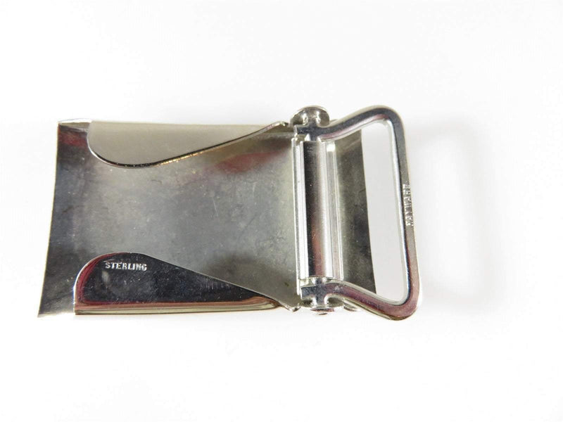 Vintage Hayward Sterling Silver 1 3/4" x 1 1/4" Monogram Belt Buckle - Just Stuff I Sell