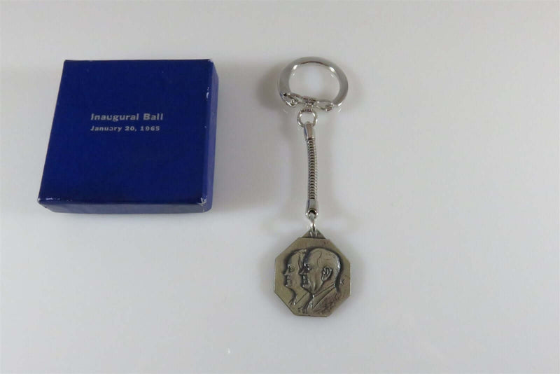 1965 Presidential Inaugural Ball Sterling Silver Keychain Lyndon B Johnson - Just Stuff I Sell