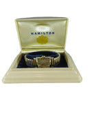 Circa 1941 Hamilton 19 Jewel Grade 982 Wrist Watch in Original Watch Case — Watches • 14K, Gold — front view