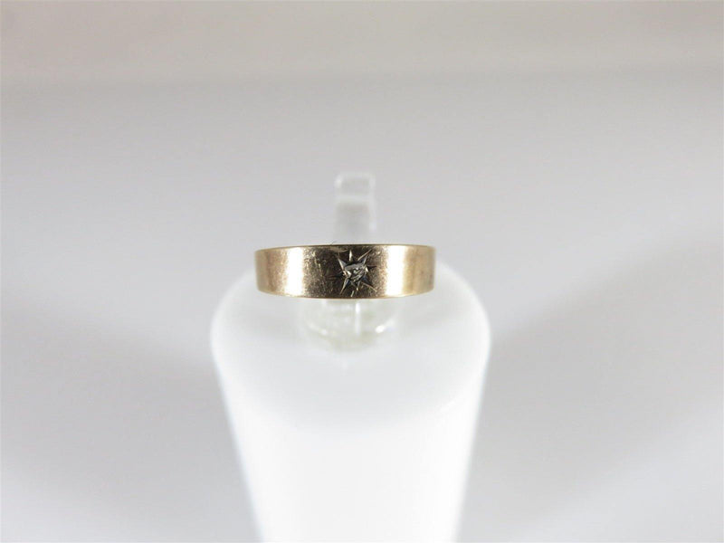 Antique Rough Cut Diamond Solitaire 9K Gold Children's Ring Size 3/4 - Just Stuff I Sell