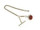 RFS & Co 1/10 10K Gold Pocket Watch Chain with Intaglio FOB - Fine Condition - Just Stuff I Sell