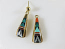 Navajo 14K Gold Fancy Inlaid Ring & Earring Set Ervin Hoskie Earrings For Repair - Just Stuff I Sell
