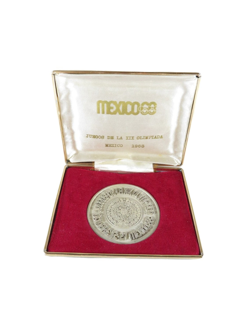 Olympic Commemorative Medallion Sterling Juegos De La XIX Olimpiada Mexico 1968 - Just Stuff I Sell