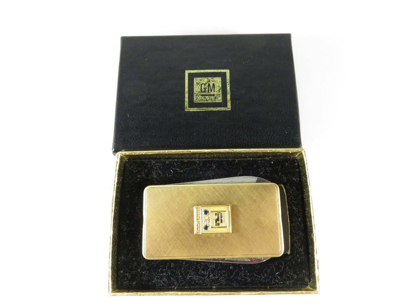 General Motors 35 Year Anniversary Anvil File Money Clip Award Diamond Gold Badge - Just Stuff I Sell