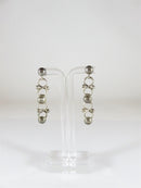 Vintage Stud/Dangle 1 7/8" high Tilo Signed Mexico Sterling Silver Earrings - Just Stuff I Sell