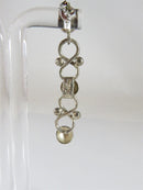 Vintage Stud/Dangle 1 7/8" high Tilo Signed Mexico Sterling Silver Earrings - Just Stuff I Sell