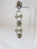 Vintage Stud/Dangle 1 7/8" high Tilo Signed Mexico Sterling Silver Earrings - Just Stuff I Sell